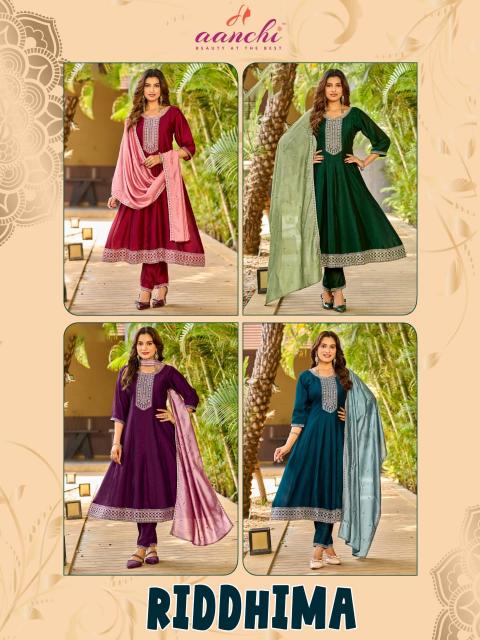 Aanchi riddhima 3pcs best online kurtis wholesaler